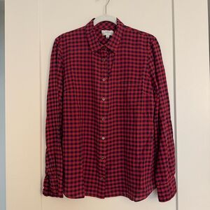 J. Crew Red and Black Plaid Shirt